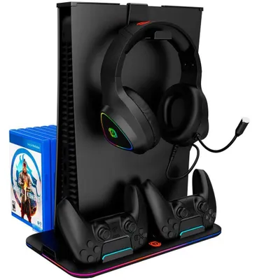 Obrázok produktu pre Canyon Multifunctional Stand CS-PS5  FAN/RGB/CHARGING  black retail