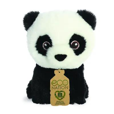 Produktbild von Aurora Eco Nation Mini Panda Weiß/Schwarz 13cm