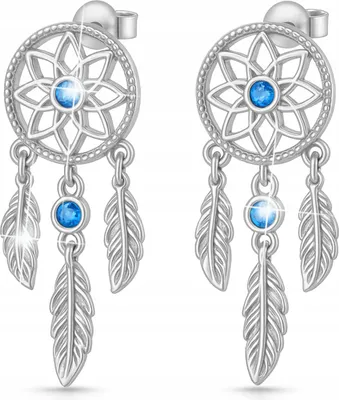 Produktbild von 925 Silber Traumfänger Ohrringe mit Zirkonia