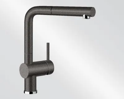 Produktbild von BLANCO LINUS-S, Ziehen, Silber, Metall, Hebelgriffe, Einzelbild, 140°