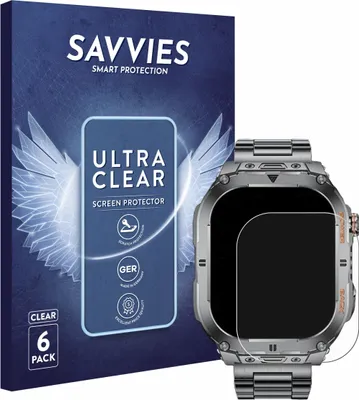 Produktbild von 6x Für SUNKTA EF9-A 2.13" Schutzfolie Savvies Displayschutz Display Schutz Folie Klar Transparent