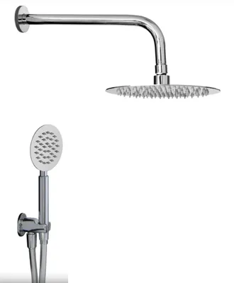 Produktbild von Duschset komplett modern Messing verchromt