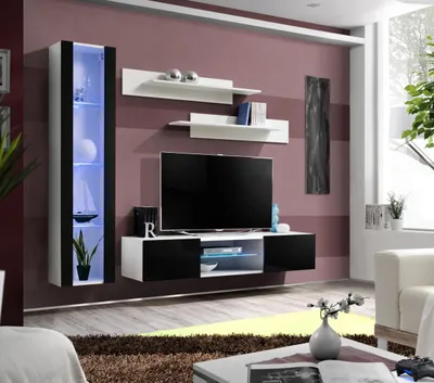 Produktbild von Hänge Vitrine Wohnwand RTV Ständer Designer Möbel Wohnzimmer Designer Neu