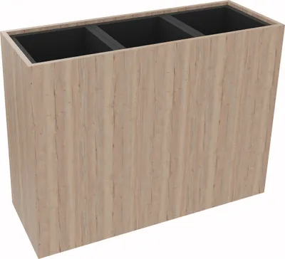 Produktbild von Pflanzgefäß 3er hoch B1062xT380H800mm Eiche Natur