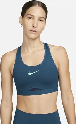 Produktbild von Nike W Nk Df Swsh Hs Bra 460 Valerian Blue/Blackened Bl S/A