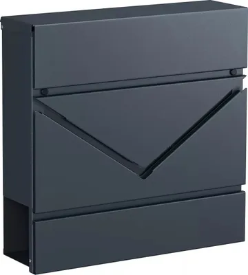 Immagine prodotto di In And OutdoorMatch cassetta per le lettere in acciaio inox Estel - serratura e sportello - cassetta per le lettere - cassetta per giornali da parete - appendibile - grigio - 33x11x35cm