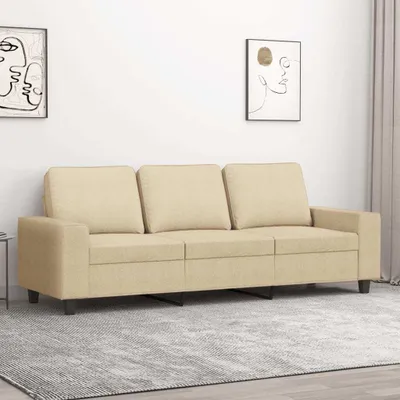 Produktbild von Cloris DesignMöbel 3-Sitzer-Sofa Creme 180 cm Stoff , Schlafsofas 2024 Neu