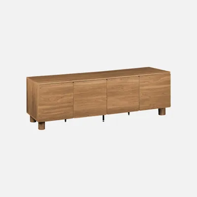 Produktbild von sweeek - TV-Schrank 180cm mit 4 Türen und Holzdekor - Haselnussholzlook