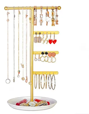 Image de Support pour colliers en or, organisateur pour bijoux