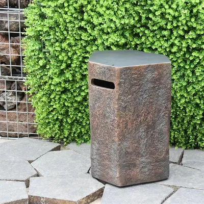 Image de ELEMENTI Couvercle pour bouteille de gaz de 11 kg, aspect basalte, env. 47x38x62cm