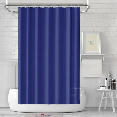 Imagen del producto de Cortina de ducha de PEVA, resistente al moho, de 180 x 180 cm, impermeable, con 12 ganchos, para baño
