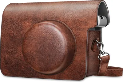Produktbild von Fintie Schutzhülle für Fujifilm instax Wide 300 Sofortbildkamera - Premium Tasche Reise Kameratasche Hülle Abdeckung mit abnehmbaren Riemen, Braun