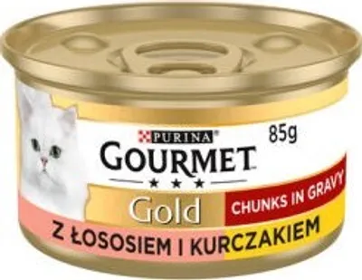 Zdjęcie produktu dla Gourmet Gold Łosoś i kurczak w sosie 85g