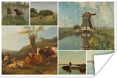 Produktbild von MuchoWow® Poster Collage - Niederlande - Kunst 90x60 cm - Schlafzimmer
