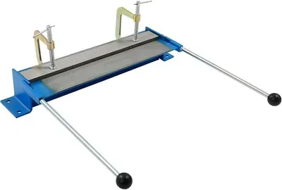 Produktbild von Blechbiegemaschine 0-90° Biegemaschine Manuell Abkantmaschine für Fabriken | Biegelänge: 460 mm, Biegedicke: 0,8 mm, Q235-Stahl, Abkanttisch Abkantbank Biegewerkzeug Stahlbiegegerät 55,8×9×50 cm