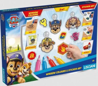 Zdjęcie produktu dla Naklejki Do Kolorowania Psi Patrol - Lisciani