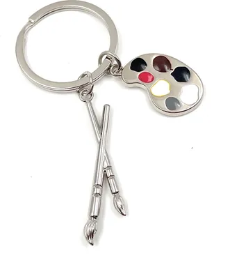 Produktbild von Onwomania Schlüsselanhänger - "Kunst Farbpalette Malen" - Metall Glücksbringer ideal als Geschenk z.B. für den besten Freund, die beste Freundin, Mama