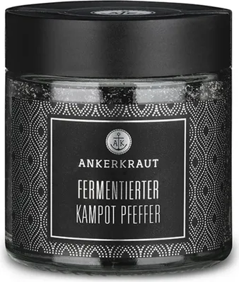 A jar of fermented Kampot pepper spice.