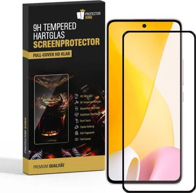 Produktbild von 2x 9H Panzerglas für Xiaomi 12 Lite FULL COVER Schutzglas Displayschutz Schutzfolie Panzerfolie Hartglas Displayglas Tempered Glasfolie Sicherheitsglas Echtglas