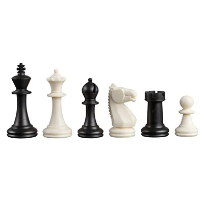 Produktbild von Schachfiguren Nerva, 76mm, Kunststoff, Staunton Design, Polybeutel