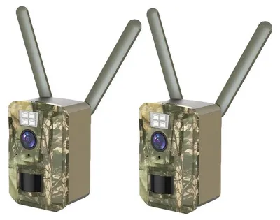 Image de Caméra de chasse pour la faune sauvage, vision nocturne, alimentation solaire, 4G avec carte de 32 Go