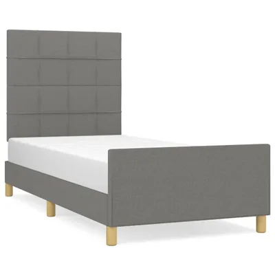 Immagine prodotto di vidaXL Struttura letto senza materasso grigio scuro 80x200 cm tessuto