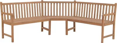 Produktbild von Garten-Eckbank 185x185x90 cm Massivholz Teak
