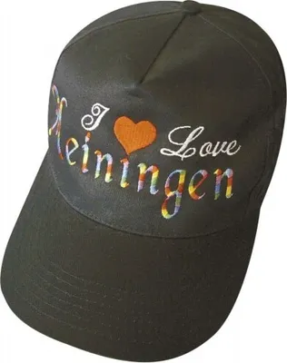 Produktbild von Baseballcap mit Einstickung - I love Meiningen - 68046 schwarz