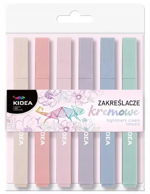 Immagine prodotto di Evidenziatori geometrici in crema 6 pz. Kidea