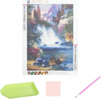 Produktbild von Malen nach Zahlen Diamond Painting Wasserfall: Kreatives Malen, 30x40cm