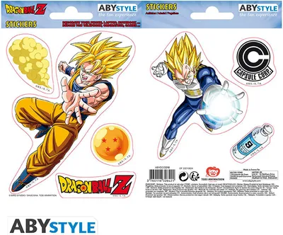 Immagine prodotto di Set di adesivi Dragonball Z Goku-Vegeta (16x11cm)