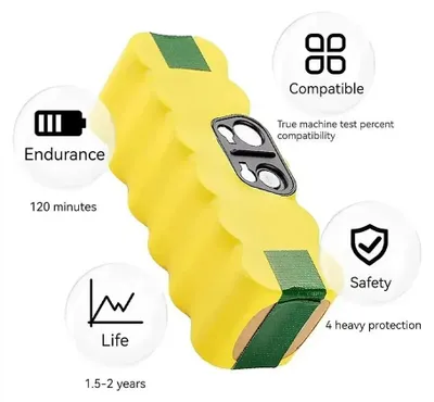 Image de Batterie de rechange pour robot aspirateur - 14,4 V Li-ion - 9800 mAh - Compatible avec les séries 500 à 900 - Batterie seule - 1 pièce