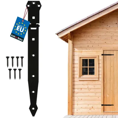 Produktbild von KOTARBAU® Kreuzgehänge Türscharniere pulverbeschichteter Stahl 350 mm Schwarz