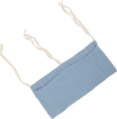 Produktbild von Aufbewahrungstasche für Babybett 2 Taschen Verstellbarer Riemen Aufhängung Wiegenorganizer Babybett Spielzeug Aufbewahrungstasche Mit Waschbarem Babyzimmer Hängender Windelorganizer - Dunkelblau