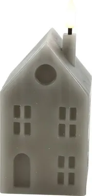 Image de Countryfield LED Bougie Maison grise - Décoration d'ambiance 7,5x16cm