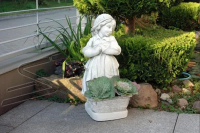 Produktbild von Blumenkübel Pflanz Kübel Dekoration Figur Blumentöpfe Garten Vasen Gefäss 73cm