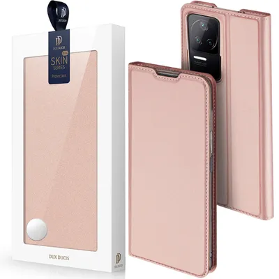 Zdjęcie produktu dla Dux Ducis Skin Pro Kabura Etui Pokrowiec Z Klapką Xiaomi Poco F4 5G Różowy