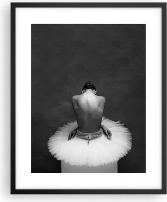 Produktbild von Gerahmtes Poster - Schwarzer Rahmen - Ballerina Rücken Stück - 40x50 cm - Wand Bild - Wanddeko - Wandbilder - Kunstposter - Wandposter - Bilderrahmen - Bilder - Kunstdruck - P2BPA40x50-4729
