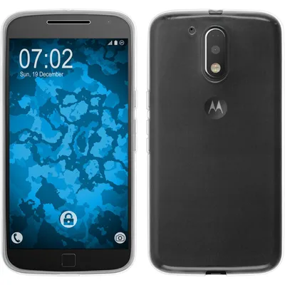 Produktbild von PhoneNatic Case kompatibel mit Motorola Moto G4 Plus - Crystal Clear Silikon Hülle transparent + 2 Schutzfolien