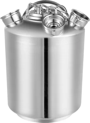 Produktbild von Bierleitungsreiniger Fass - 10 l Keg - 3-Kopf-System - A- und S-Kupplung - 304 Edelstahl - Für Bar, Pub und Restaurant
