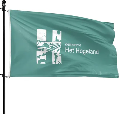 Imagen del producto de Bandera del municipio de De Hogeland, 90 x 150 cm, de poliéster, para asta de bandera
