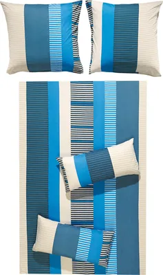 Produktbild von REDBEST Bettwäsche blau-dunkelblau 1x 135x200 cm + 1x 80x80 cm