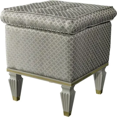 Immagine prodotto di Sgabello grigio imbottito panca poggiapiedi camera da letto pouf sedile sgabello sedile pouf