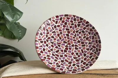 Produktbild von Little Creations Mosaik Schale DIY Set altrosa kreatives Bastelset