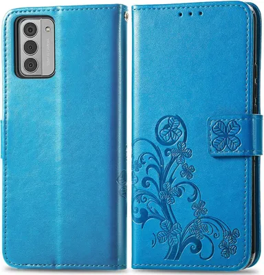 Produktbild von Mobigear Clover  Nokia G42 Hülle Klapphülle Geldbörse - Blau