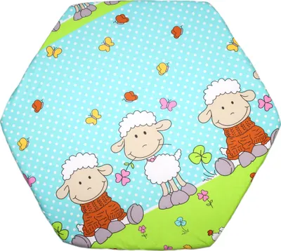 Produktbild von PRIMAWELA Spannbettlaken für Baby Kinder 6-eck Laufgitter Laufstall Matratze 105x120cm 22. Schaf Türkis