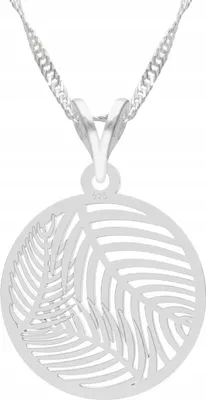 Produktbild von Silberkette mit Palmblättern Pflanze Palmblätter Palme SILBER 925