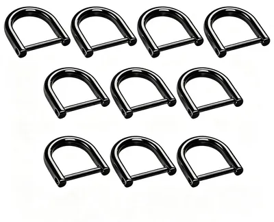 D-Ring Schraubverschluss 20 mm schwarz, 10 Stück