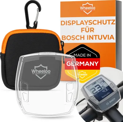 Produktbild von WHEELOO E-Bike Displayschutz Set für Bosch Intuvia Display I Schutz vor Wasser und Staub I transparent und wasserdicht I Display Schutzhülle Ebike