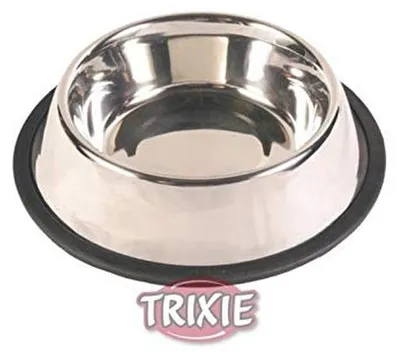 Produktbild von Trixie Edelstahlnapf mit Gummiring - 0,7 l